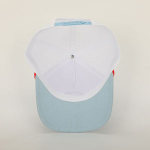 หมวกเบสบอลกีฬากันน้ำรูเจาะรูตัดด้วยเลเซอร์5แผงสำหรับบุรุษหมวกสำหรับคุณพ่อโลโก้ยางแห้งเร็วออกแบบได้ตามต้องการ - Product Image 5