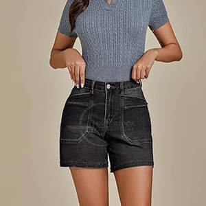 Short en jean respirant pour femmes du Pakistan Short en jean décontracté sans couture parfait pour les shorts d'été - Product Image 4