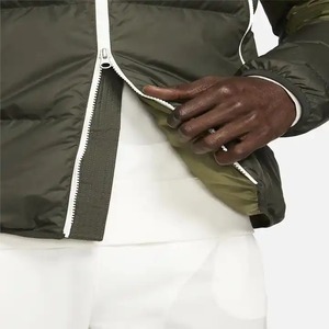 Veste matelassée pour homme, protection contre le froid hivernal, avec tissu en toile, col montant, logo frontal, imperméable et réversible - Product Image 6
