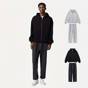 Survêtements décontractés pour hommes, poids lourd, 100% coton, respirant, imprimé sur mesure, style streetwear, vêtements d'hiver, logo frontal, prix de gros - Product Image 2