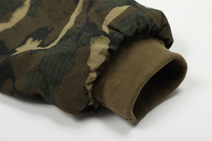 Parka de invierno personalizada para hombre, chaqueta cortavientos de gran tamaño con cremallera, forro polar Reversible, estilo bombardero de camuflaje, longitud larga - Product Image 5