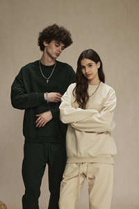 Popular 2024 Sudadera con capucha 100% algodón Diseño personalizado Terry Unisex de gran tamaño Alta calidad Boxy Screen Crewneck DDP Envío - Product Image 3