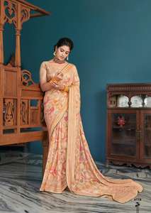 Soporte/Adulto Evergreen Design Recién llegado Fancy Baraso Saree con blusa con encaje de lujo Fabricante DE TRABAJO DE LA India - Product Image 6