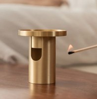 Brûleur de cire pure de conception moderne faite à la main Céramique Bois Verre et métal pour parfum parfumé dans la chambre et la salle de bain Brûleur d'huile