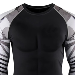 Sublimation Compression Shirt Rash Guard Custom Logo Custom Rash Guard Rash Guard Heavyweight T-shirt - Product Image 5