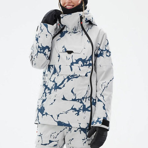 Chaqueta de esquí para hombre, impermeable, térmica, con cremallera, transpirable, para snowboard, con capucha, talla grande - Product Image 2