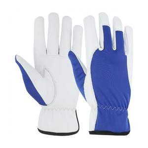Gants mécaniques respirants de protection des mains de travail industriel bleu blanc gants d'assemblage enduits de sable légers flexibles - Product Image 1