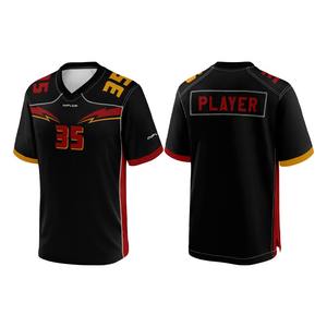 Camiseta de fútbol americano de talla grande de malla con estampado de transferencia de calor personalizada de alta calidad - Product Image 3