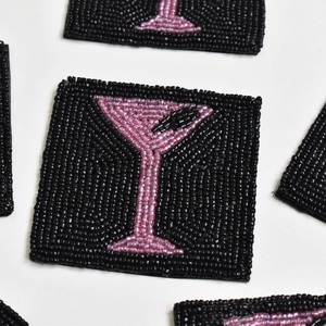 Posavasos de cristal de cóctel de forma cuadrada, juego de posavasos decorativos para mesa de fiesta para el hogar y hoteles, precio de reventa - Product Image 1