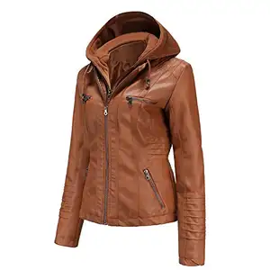 Giacca in finta pelle di miglior modello di qualità giacca moto da donna cappotto per motociclista autunno moto giacche di pelle per le donne