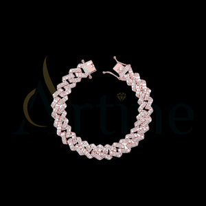 Or rose 14kt avec diamants cultivés en laboratoire Vvs Clarity améliorés Collection lourde de nouveautés - Product Image 1
