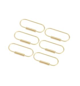 Gold Finish Oval Metal Key Ring <b>Clip</b> Spring Lock for Handbag Luggage Use - Product Image 6