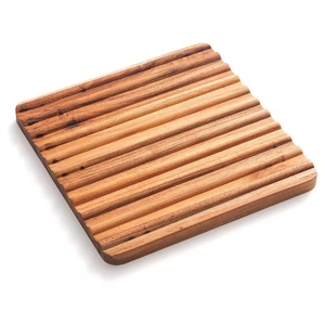 Plateau de service à pizza de bonne qualité pour restaurant, forme ronde, conception de feuilles, plateau en bois décoratif de table, prix d'exportation - Product Image 3