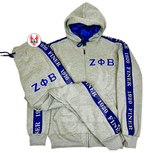 Chándal de Forro Polar para Mujer con Bordado de la Hermandad Zeta Phi Beta |   Conjunto Deportivo Griego Personalizado Bordado para Mujeres de la Hermandad ZPB - Product Image 1