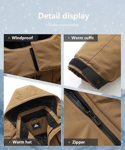 Fabriqué en usine conceptions personnalisées veste imperméable chaud coupe-vent Snowboard à capuche hiver Ski veste de neige - Product Image 6