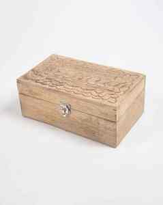 Boîte de rangement en bois de style rustique avec incrustations en résine |   Fait main de haute qualité |   Organisateur de bijoux le plus vendu |   Marco Enterprises MN08 - Product Image 3