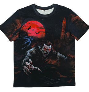 Camisetas de Manga Corta con Cuello Redondo para Hombre, Estampado Digital Sólido, Casual, de Spandex/Algodón, Tejido de Punto Transpirable y Antibolitas, 180g, Corte Regular - Product Image 5