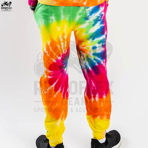 ชุดวอร์มมัดย้อมสำหรับผู้ชายชุดวอร์มผ้าฟลีซแห้งเร็วสีพื้นผูกง่ายสำหรับฤดูหนาว - Product Image 4