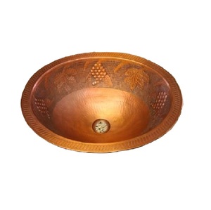 อ่างล้างจานทองแดงในห้องครัวอ่างล้างมือในห้องน้ำขนาดรูปร่างที่กำหนดเองวัสดุทองแดงบริสุทธิ์จำนวนมาก - Product Image 2