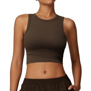 Gilet de sport décontracté pour femmes RUIQUWIN, respirant, haut de yoga OEM avec manches rayées, vêtements de yoga pour femmes - Product Image 3