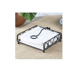 Soporte de pañuelos de Metal negro más vendido, artículos de mesa, soporte de pañuelos de Metal negro hecho a mano - Product Image 1