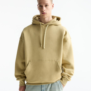 Pull-over à logo personnalisé unisexe Sweats à capuche surdimensionnés en coton mélangé Basics de haute qualité avec label privé Essentiels d'hiver grande taille - Product Image 1