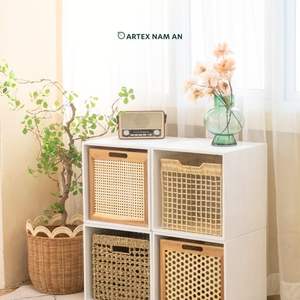 Cubes de rangement en rotin tissés à la main pour les projets d'intérieur résidentiels et de bureaux - Product Image 5