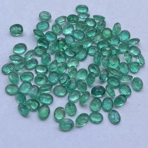 6mm 8mm 10mm naturel vert foncé zambienne émeraude pierre à facettes coupe ovale pierre précieuse en vrac pierre précieuse pour la fabrication de bijoux réel - Product Image 2