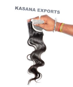 Bodywave 5*5 cierre cutícula alineada procesamiento indio ninguna máquina doble trama Color Natural mujeres encaje Frontal cabello humano - Product Image 4