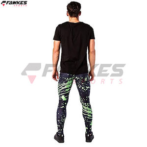 Mallas de entrenamiento de compresión para hombre, mallas estampadas personalizadas, transpirables de talla grande, de longitud regular, ajustadas, para fitness - Product Image 4