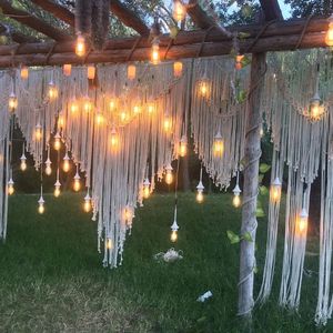 Grand rideau en macramé, style bohème, décoration murale pour mariage, toile de fond pour mariages et événements - Product Image 1