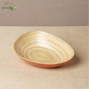 ชามไม้ไผ่แบบมินิมอลรักษ์โลก งานฝีมือรูปทรงโค้งมน - Product Image 3