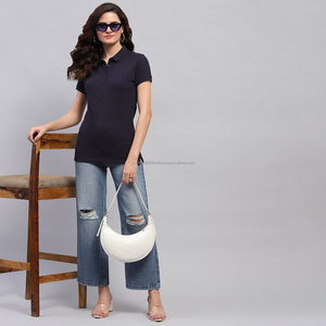 Camisetas Polo Deportivas Blancas de Golf para Mujer, Estilo Delgado con Logotipos Personalizados Fit2Fight, Mangas Cortas, Cuello Camisero - Product Image 5