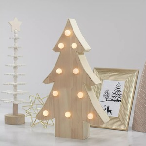 Hot Selling Blank Sublimation Wooden Christmas <b>Tree</b> Decor Decoration Merry and Bright Wooden <b>Tabletop</b> <b>Tree</b> Holiday Ornament - Product Image 5