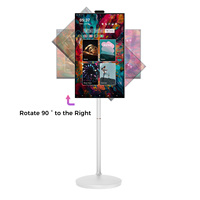 23.8 27 32 pouces Lcd écran tactile Android 13 publicité signalisation numérique Portable Mobile au sol debout Smart TV moniteur