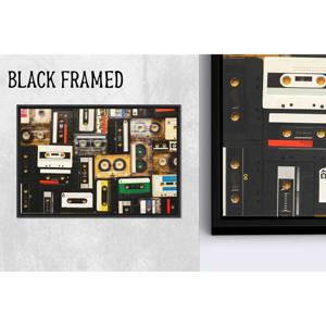 Lienzo Impreso: Arte de Casete Retro - Decoración de Pared Nostálgica, 1 Pieza con Marco Negro - Product Image 1