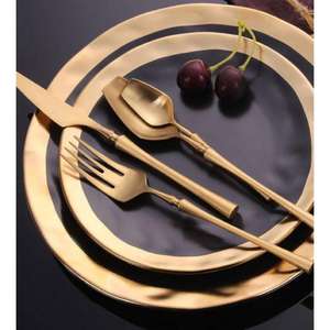 Juego de Cubiertos de Acero Inoxidable Pulido para Banquetes y Cenas de Hotel, Diseño Elegante con Superficie Lisa, Apariencia Premium - Product Image 5