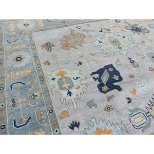 Tapis en laine Oushak fait main de qualité supérieure, écologique, antidérapant, lavable, à poils bouclés doux, 100% laine, latex, très durable, couleur unie - Product Image 1