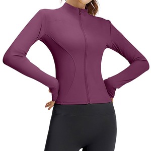 Custom Breathable Spandex Nylon Plus Size <b>Yoga</b> Top Ladies Fitness <b>Jackets</b> High Quality Lightweight Fitness Wear Gym - Product Image 6