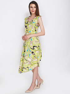 Haute rue mode vêtements américain crêpe rayonne tissu longue parapluie robe plage vacances vacances porter sur la fête taille libre - Product Image 4