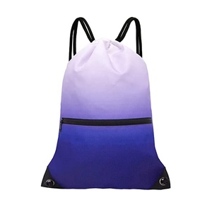 Mochila deportiva Unisex, bolsa de gimnasio con cordón y cremallera, multicolor, venta al por mayor - Product Image 3