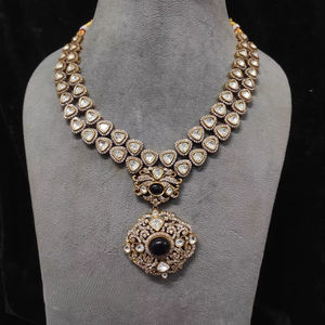 <b>Bridal</b> Polki Kundan Necklace <b>Set</b> with Matching Earrings || Indian <b>Bridal</b> <b>Set</b> || Wedding <b>Jewelry</b> - Product Image 1