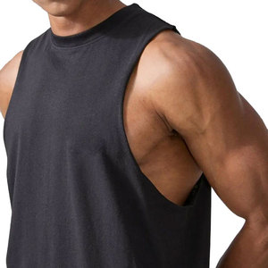 Camiseta sin mangas de gimnasio de algodón lavado sólido para hombre 2025 Chaleco de Fitness de algodón transpirable Casual bordado Mark's Top Fitness Casual 100% - Product Image 3