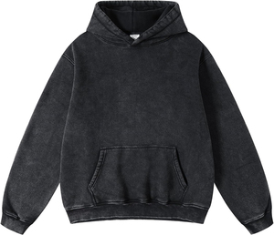 2025 nueva llegada diseño desgastado Sudadera con capucha hombres Casual Vintage ácido piedra lavado 100% algodón Premium básico algodón mezclado - Product Image 1