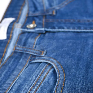 <b>High</b> Quality Customizable Logo <b>Men's</b> Casual Mid <b>Waist</b> Button Fly Eco-Friendly Breathable <b>Jeans</b> Pants Lightweight Top Selling OEM - Product Image 3