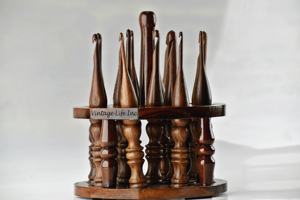 Juego de Agujas de Ganchillo de Madera de Sheesham Decor N Utility Craft, 13 Unidades, Color Marrón Natural, Hechas a Mano, Ergonómicas, Soporte para Tejer y Hacer Ganchillo, 6x4 - Product Image 3