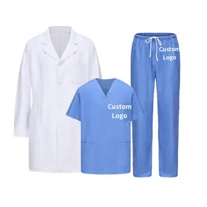 Hochwertige Krankenhaus-Peelings Uniformen-Sets Polyester Rayon Spandex Damen-Peeling sets Uniformen Nursing Medical Scrubs