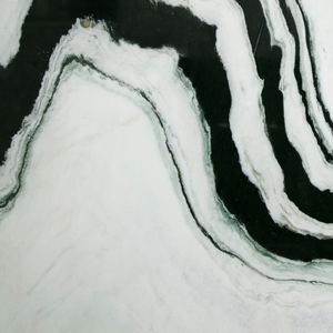 Grande dalle de marbre blanc Panda de luxe, pierre naturelle polie, revêtement mural intérieur moderne, imperméable, haut de gamme, salle de bain, salle à manger - Product Image 1