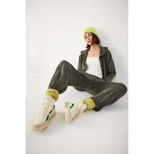 Pantalons décontractés en coton coupe droite - Product Image 3