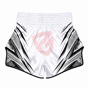 กางเกง MMA แบบซับลิเมชั่นสั่งทำพิเศษ 100% โพลีเอสเตอร์ ระบายอากาศได้ดี แห้งเร็ว ซับเหงื่อ กางเกงมวยไทยสำหรับฝึกซ้อมและต่อสู้ - Product Image 2